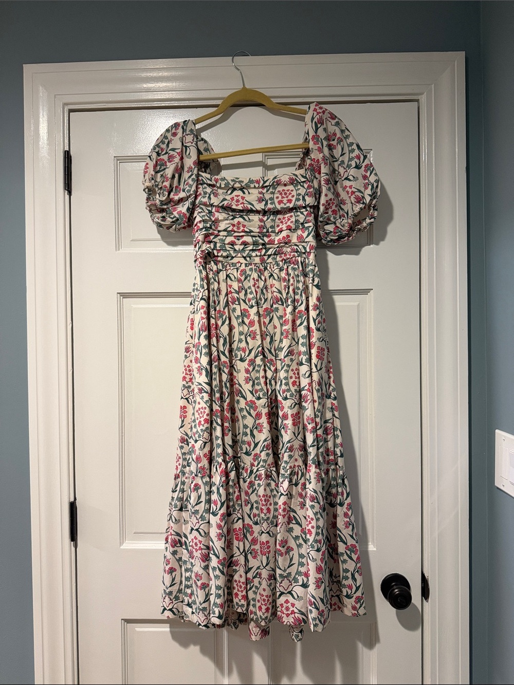 Abercrombie & Fitch Women's Emerson Poplin Puff Sleeve Midi Dress / Size  XSP